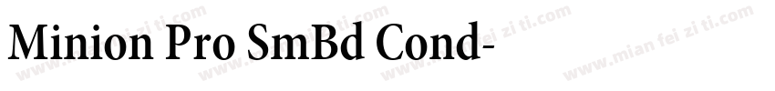 Minion Pro SmBd Cond字体转换